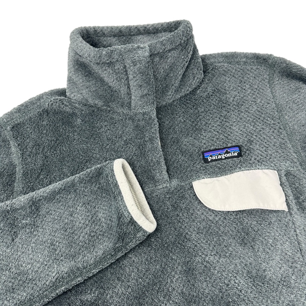 PATAGONIA Jacket Womens Grey Lightweight Re-Tool Snap-T Pullover Fleece‎ Small
